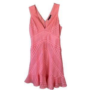 Boston Proper Coral Lace Sleeveless Dress Ladies 6